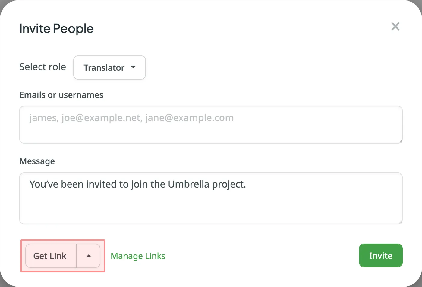 Invite project members